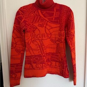 Christian Lacroix vintage wool sweater. Designer. Turtleneck. A FIND! Size XS